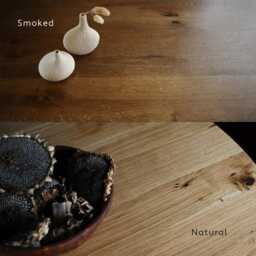 Extendable Solid Oak Dining Table - Round Steel Legs Handmade in Britain Gaia Collection - thumbnail 4