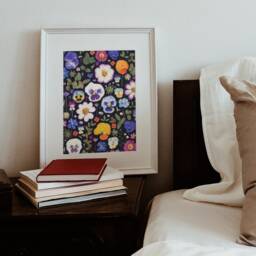 Pressed Flower Art Print -A5 Small - Poster Botanical Decor Wall Hanging Office Bedroom - thumbnail 3
