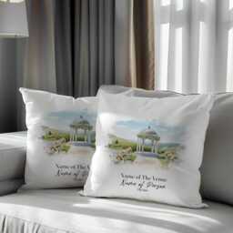 Personalized Cushion Set Of 2 - Wedding Venue Illustration Gift For Bride & Groom - thumbnail 3