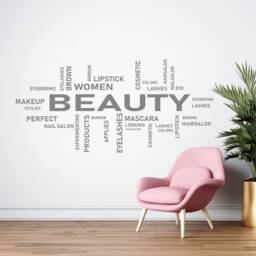 Beauty Salon Wall Decal Words Cloud Spa Decor 2036Re - thumbnail 3