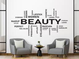 Beauty Salon Wall Decal Words Cloud Spa Decor 2036Re - thumbnail 1