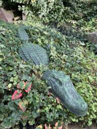 stone Garden Green 3 Piece Crocodile Alligator Gift Concrete Ornament - thumbnail 1