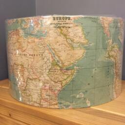 Rustic World Map Lampshade - thumbnail 2