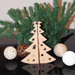 Plywood Christmas Tree 3mm Mdf Holiday Decoration - thumbnail 2