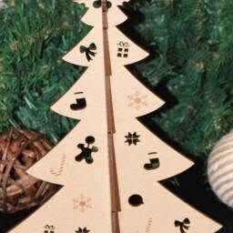 Plywood Christmas Tree 3mm Mdf Holiday Decoration - thumbnail 3