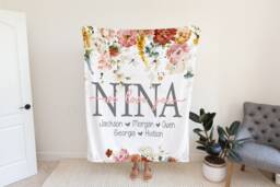 Christmas Blanket Mom Gift For From Kids First Mother's Day We Love You Personalized From - thumbnail 1
