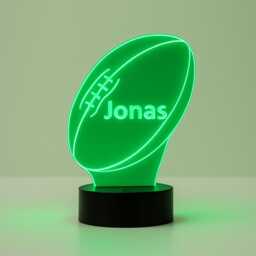 Personalized Rugby Night Light - Custom Name Led Lamp, Engraved Sports Decor - thumbnail 3