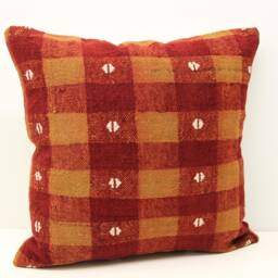 Handmade Kilim Pillow Cover 20x20, Turkish Oriental Home Decor - thumbnail 3