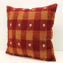 Handmade Kilim Pillow Cover 20x20, Turkish Oriental Home Decor
