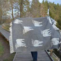 Soft Black Highland Cow Wool Throw - Woven From Pure Cosy Blanket - thumbnail 3
