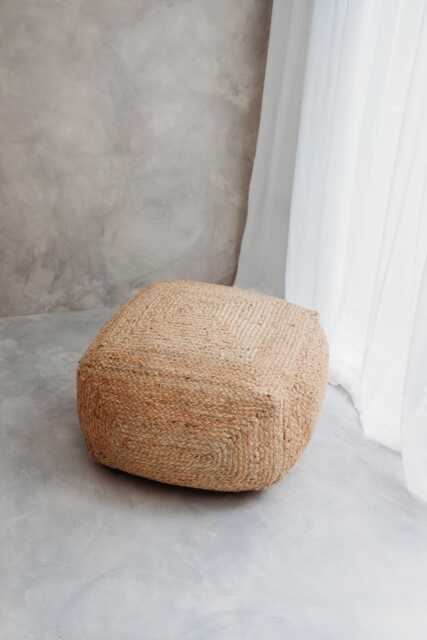 Sustainable Jute Pouffe - image 1