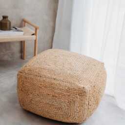 Sustainable Jute Pouffe - thumbnail 2