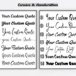 Custom Quote Print, Personalised Text Sign, Typography Poster, Bold Personalized Wall Art, Create Your Own Boho Unframed - thumbnail 3