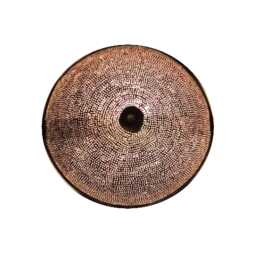 Moroccan Brass Ceiling Light, Handcrafted Patterns - 18 Inch Round - thumbnail 1