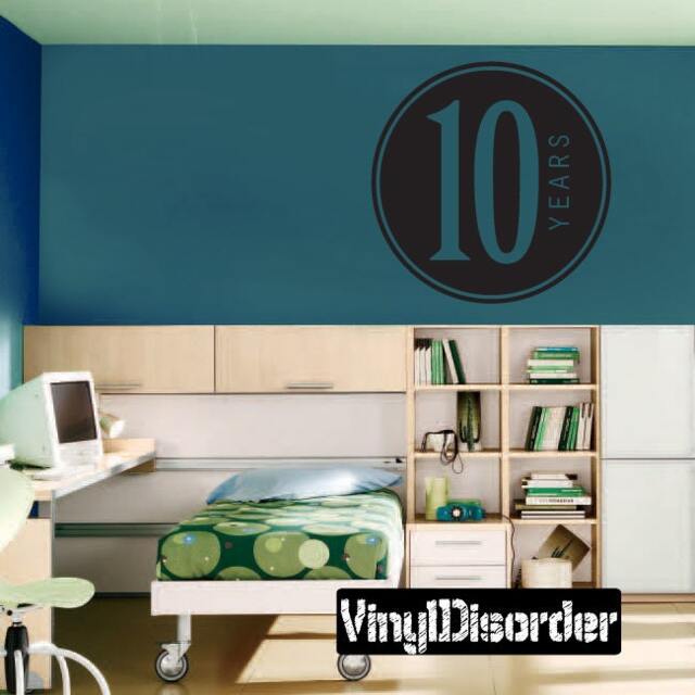 10 Years Old Circle - Vinyl Wall Decal Quotes Sticker Ce03010Yrsviiiet - image 1