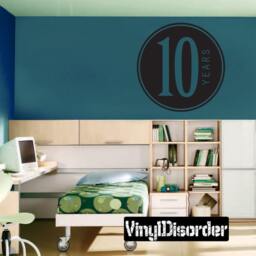 10 Years Old Circle - Vinyl Wall Decal Quotes Sticker Ce03010Yrsviiiet - thumbnail 1