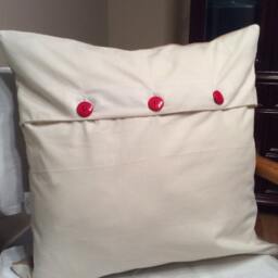 Burlap Christmas Wreath Pillow Cover Sage Green Felt 3D - thumbnail 3