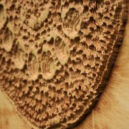 3D Wood Wall Art, Ethnic Motif Textured Decor, Black Frame - thumbnail 2