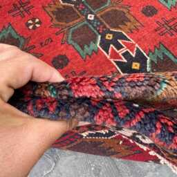 Luxurious 3'7x6'3 Afghan Tribal Rug - Vegatable Dyed Hand-Spun Soft Woolen Accent- Cozy Interior Decor For Livingroom, Bedroom Present - thumbnail 4