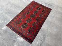 Luxurious 3'7x6'3 Afghan Tribal Rug - Vegatable Dyed Hand-Spun Soft Woolen Accent- Cozy Interior Decor For Livingroom, Bedroom Present - thumbnail 1