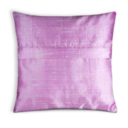 Handmade Baby Pink Raw Silk Pillow Cover - Decorative Cushion - thumbnail 2