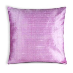 Handmade Baby Pink Raw Silk Pillow Cover - Decorative Cushion - thumbnail 1