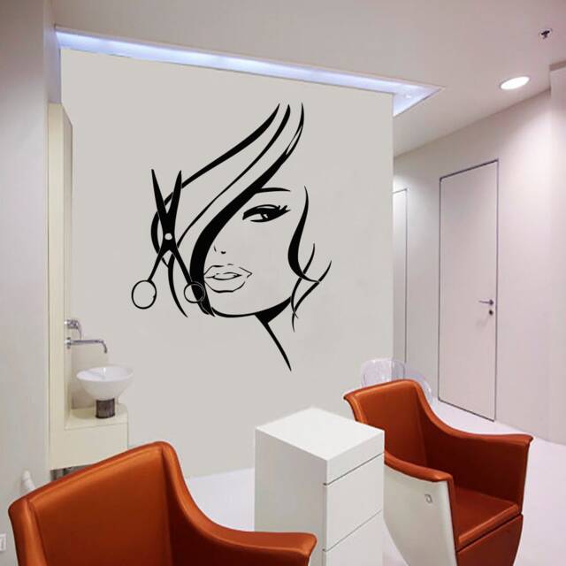Hair Salon Wall Decal Stylist, Scissors, Beauty Shop Decor T127 - image 1
