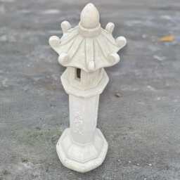Japanese Pagoda Ornament Stone Lantern Sculpture Outdoor Garden Temple Decor Handcrafted Concrete Figurine Zen Gift - thumbnail 3