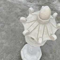 Japanese Pagoda Ornament Stone Lantern Sculpture Outdoor Garden Temple Decor Handcrafted Concrete Figurine Zen Gift - thumbnail 4