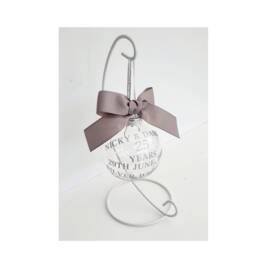Memorial Christmas Tree Bauble, Feathers Appear When Angels Are Near Remembrance Personalised Decoration - thumbnail 2