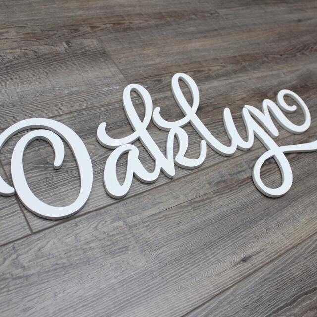 Custom Wooden Name Sign Nursery Wall Decor, Baby Room Letters - image 1