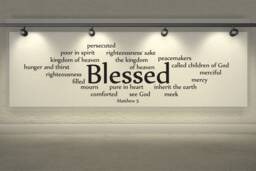 "Vinyl Wall Art Decal - Matthew 5 The Beatitudes ""Blessed" - thumbnail 1