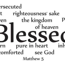 "Vinyl Wall Art Decal - Matthew 5 The Beatitudes ""Blessed" - thumbnail 2