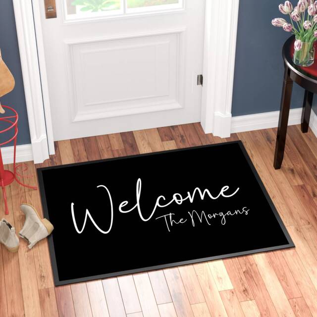 Personalised Custom Printed Welcome With Family Name/Surname Doormat, Ideal Gift For Him/Her - image 1