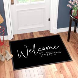 Personalised Custom Printed Welcome With Family Name/Surname Doormat, Ideal Gift For Him/Her