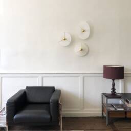 Bahia Fixed Oval Wall Light in Linen Veil - French Manufacture - thumbnail 3