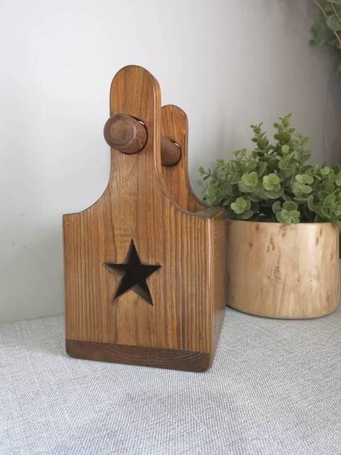 Toilet Roll Holder, Quirky Loo Roll, Wooden Rack, Bathroom Accessories, Star Home Accessories - image 1