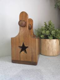 Toilet Roll Holder, Quirky Loo Roll, Wooden Rack, Bathroom Accessories, Star Home Accessories