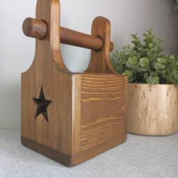 Toilet Roll Holder, Quirky Loo Roll, Wooden Rack, Bathroom Accessories, Star Home Accessories - thumbnail 2