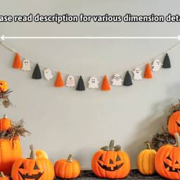 Halloween Ghost Garland, Rustic Halloween, Garland For Mantel, Decor, Party Ideas, Spooky Season, Wall Bunting, Decor V13 - thumbnail 2