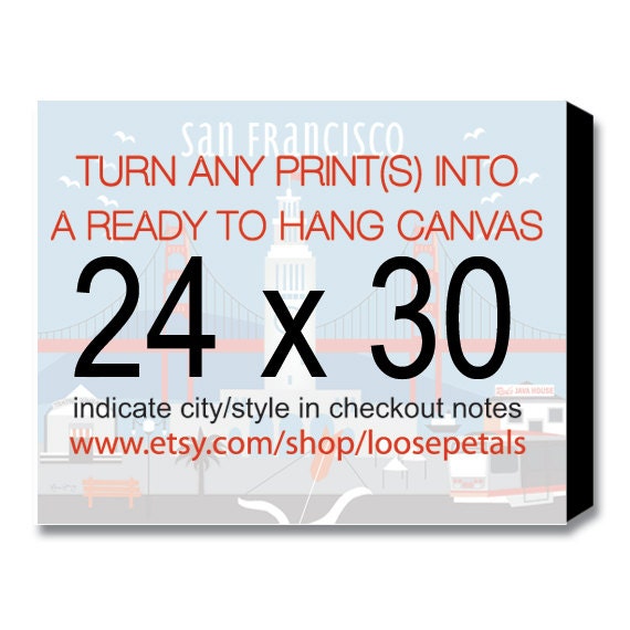 Turn Any Print Into A 24 X 30 Wrapped Canvas, Large Canvas Wall Art For Home Or Office, Loose Petals City Print Style E24-Wc-15 - image 1