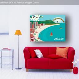 Turn Any Print Into A 24 X 30 Wrapped Canvas, Large Canvas Wall Art For Home Or Office, Loose Petals City Print Style E24-Wc-15 - thumbnail 2