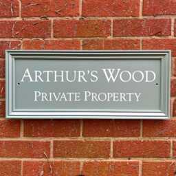 Classic Hand Painted House Name Sign in Farrow & Ball's Chappell Green. Custom Made, Bespoke Sizes - thumbnail 3