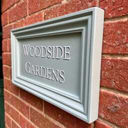 Classic Hand Painted House Name Sign in Farrow & Ball's Chappell Green. Custom Made, Bespoke Sizes - thumbnail 2
