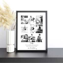 Daddy Personalised Collage Print Photo Frame, Picture Print, Dad Gift For Husband, Father Birthday Gift - thumbnail 2