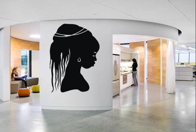 African Woman Vinyl Wall Decal Handmade Home Decor T1419 - image 1
