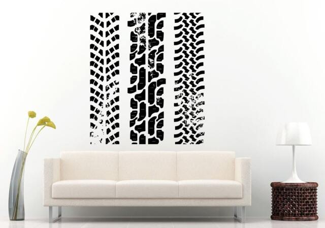 Off Road Sport Utility Vehicle Mountains Rocks Dirt 4 X Tire Tracks Skid Marks Wall Decal Vinyl Sticker Mural Room Decor L833 - image 1