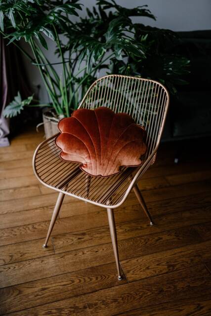 "Velvet Shell Pillow ""Copper Pearl" - image 1