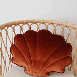 "Velvet Shell Pillow ""Copper Pearl" - thumbnail 2