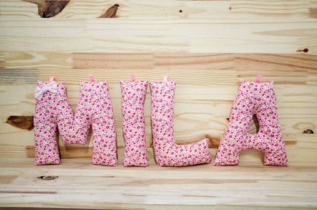 9 Euros/Letter - Cushion Letters, The Perfect Gift For A Baby - image 1